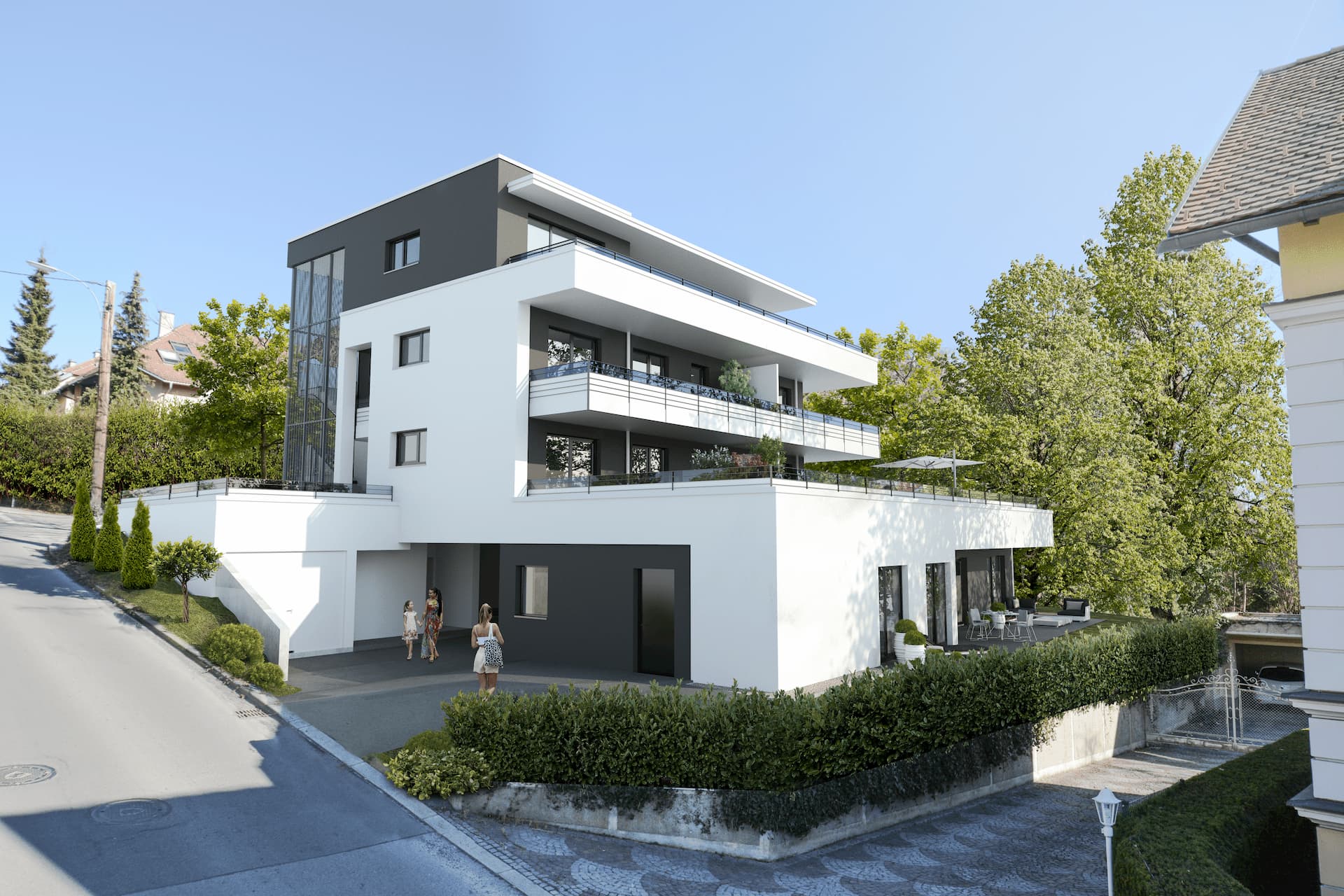 Aussenansicht des Wohnprojekts Kirschner